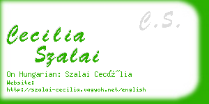 cecilia szalai business card